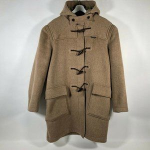 Gloverall Wool Duffle Coat Jacket Toggles Plaid